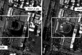  تخریب بخشی از ساختمان مجلس سنای قدیم بر اثر حملات اخیر به تهران
