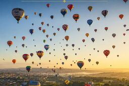 آسمان بریستول به نمایشگاه بالن‌ها تبدیل شد