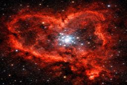 سحابی قلب؛ زایشگاهی سرخ برای تولد ستاره‌ها