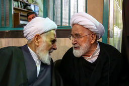 عکس |  محمد خاتمی، ناطق نوری و مهدی کروبی در یادبود امام جمارانی