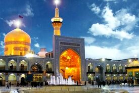 ببینید | بارش شدید تگرگ در حرم امام رضا (ع)