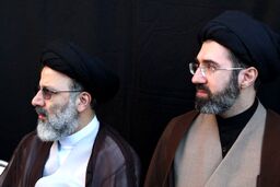تصاویر کمتر دیده شده از آیت الله سید مجتبی خامنه ای و شهید رئیسی سال ۹۱